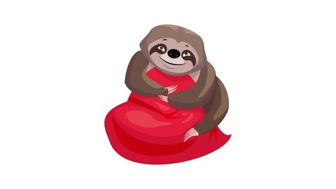 23 Sloth Cartoon Funny Stock Video Footage - 4K and HD Video Clips |  Shutterstock