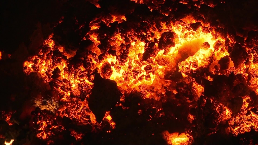 Lava volcano fire night Background | Shutterstock HD Video #1072379672