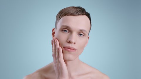 Handsome male nude model Stock Video Footage - 4K and HD Video Clips