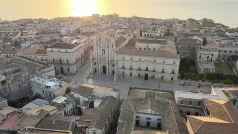 The cathedral in Syracuse (Siracusa) in the historic center of Ortigia (Ortygia) island in Sicily