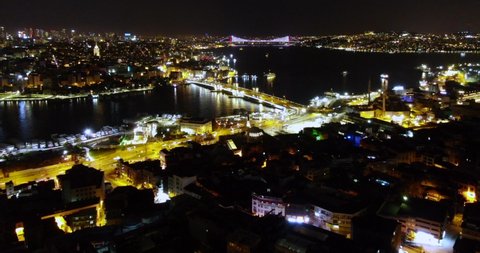 Istanbul Time Lapse Shooting. Time-lapse image Istanbul sunset