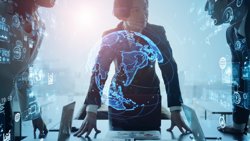 Global business concept. Communication network. Management strategy. Digital transformation. - Powered by Shutterstock - Get 15% off with code: PIKWIZARD15