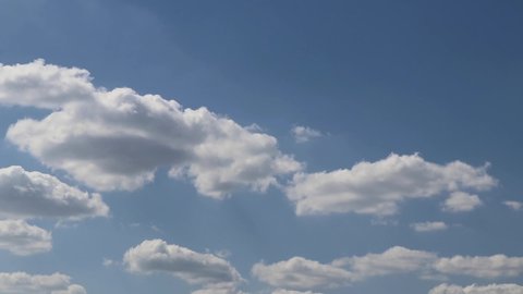 Clouds sky time lapse clip of white fluffy clouds blue sky, puffy clouds air sky cotton cloud