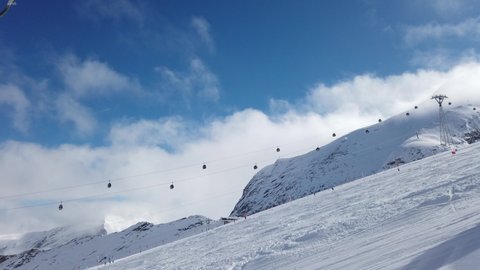 Skiing in the Austrian alps at Kitzsteinhorn
