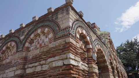 Historic Church in the old town town of Nessebar, medieval Eastern Orthodox church from the 13th–14th century