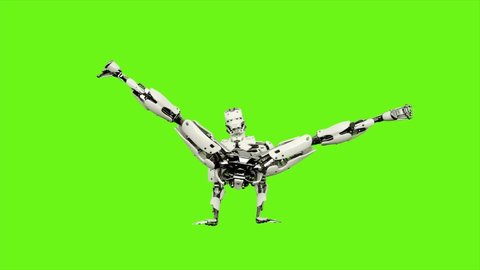 Robot Android Dancing Realistic Looped Motion Stock Footage Video (100% ...