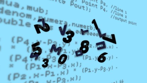 Animation Floating Numbers Letters Over Scientific Stock Footage Video ...