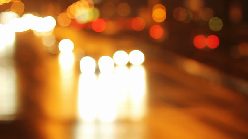 Blur cars light on the evening highway  