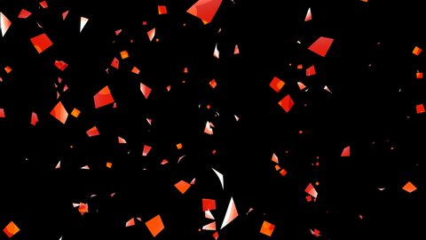Confetti Red Particle Size Medium Transparent background 3d render