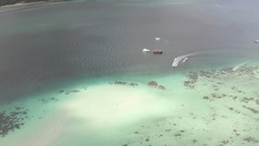 Drone shot of tropical coast of Koh Lipe island