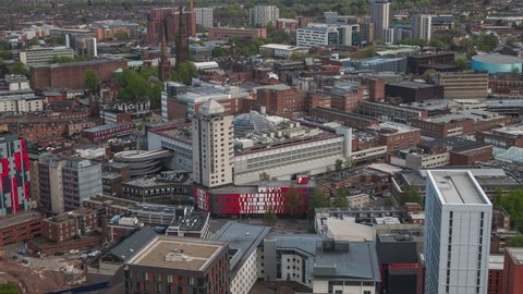 Establishing Aerial View Shot of Coventry UK, United Kingdom