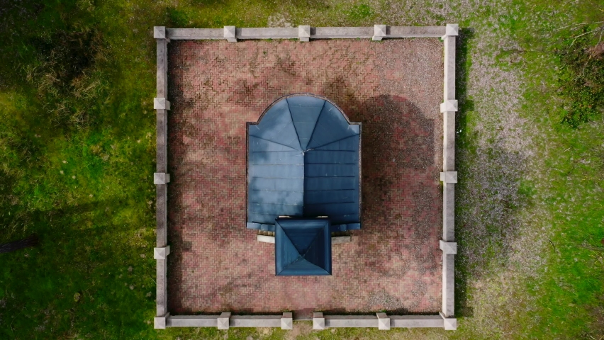 Little chapel in a forest. The name is Banyovszky chapel near by felsotengelic town. Part of a famousless education trail in Hungary.