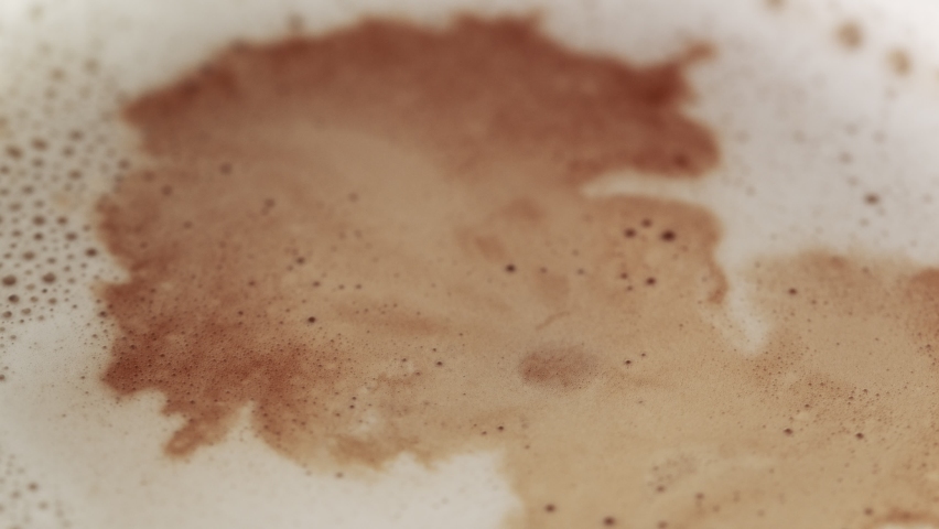 Super slow motion of falling drop into coffee. Filmed on high speed cinema camera, 1000fps. Royalty-Free Stock Footage #1072553195