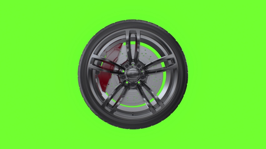 Drift wheels with smoke sport cars on a green background | Shutterstock HD Video #1072614080