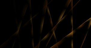 Gold smooth lines abstract luxury tech motion background. Seamless looping. Video animation