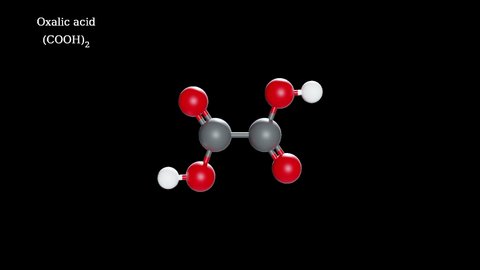 Oxalic Acid Molecule 3d Model Structure Stock Footage Video (100% ...