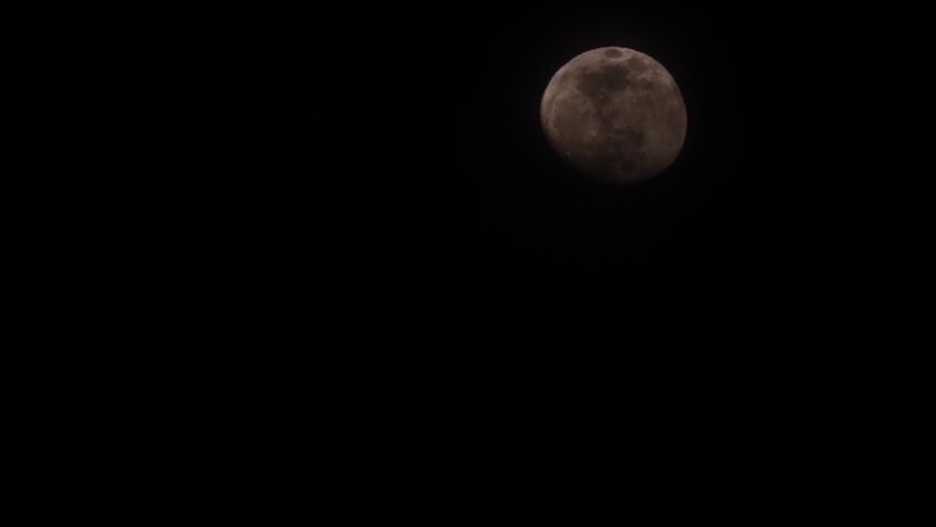 Full moon at night on black sky, moonlight., a Nature Video by Voyagerix