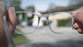 Augmented Reality glasses with navigation application show way to destination. Futuristic device, technology gadget - Powered by Shutterstock - Get 15% off with code: PIKWIZARD15