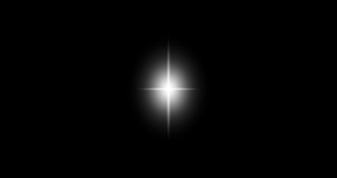 Stars twinkling, blinking light effect. Flickering, Shimmer. On black background for Screen Blend Mode.