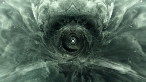 Abstract hyperspace tunnel through space and time animation. 4K 3D Loop Sci-Fi interstellar travel through  wormhole in vortex tunnel. Abstract teleportation velocity jump in nebula cyberspace.