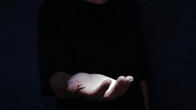 The concept of business and technology. A futuristic smart office. GUI (Graphical User Interface). Building a virtual graph, statistics on the hands of a girl. - Powered by Shutterstock - Get 15% off with code: PIKWIZARD15