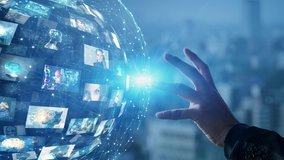 Digital contents concept. Social networking service. Streaming video. NFT. Non-fungible token. - Powered by Shutterstock - Get 15% off with code: PIKWIZARD15