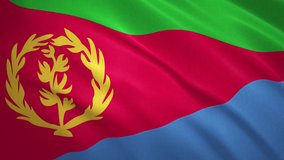 Eritrea . Waving Flag Video Background