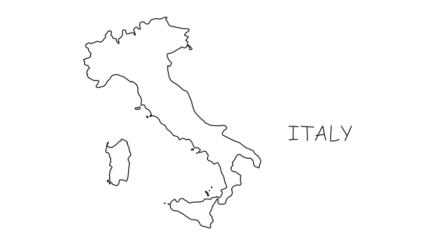 Italy map sketch Stock Video Footage - 4K and HD Video Clips | Shutterstock