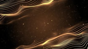 Golden Particles wave flow with dust and bokeh. event business clean bright glitter concert stage background loop Animation. event, concert, music, show, Awards, fashion, festival, night, club, stage. - Powered by Shutterstock - Get 15% off with code: PIKWIZARD15