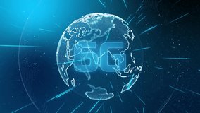 6G High Speed Internet Connection of Internet of things IOT Loop 4K Animation. Technology Network Digital Data and Social network worldwide Connection Background. Business networking concept. - Powered by Shutterstock - Get 15% off with code: PIKWIZARD15