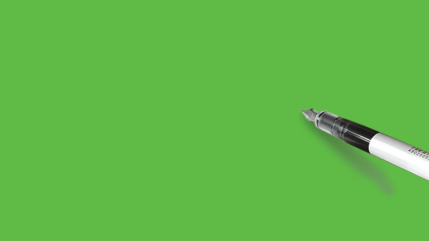 Drawing an elephant in black and blue colour combination on abstract green background