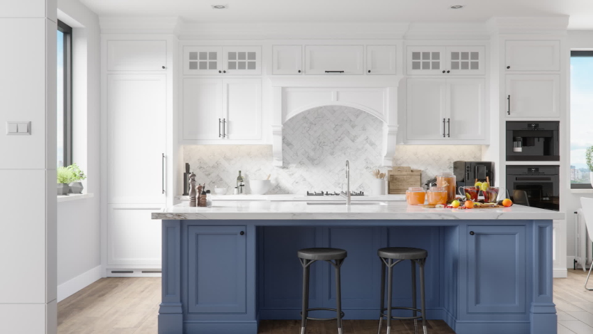 Modern Luxurious Kitchen Interior Design | Shutterstock HD Video #1072854803