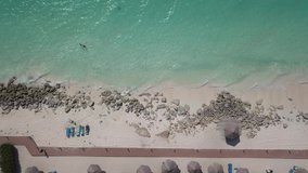 Clear sea and amazing Divi Beach on Aruba, Caribbean
