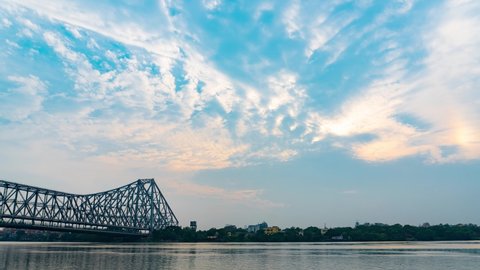 The bridge is one of four on the Hooghly River and is a famous symbol of Kolkata and West Bengal.