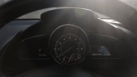 car dashboard auto digital radar navigator tracking control driving console indicator, mode detail panel for automobile automotive transport 4K video 