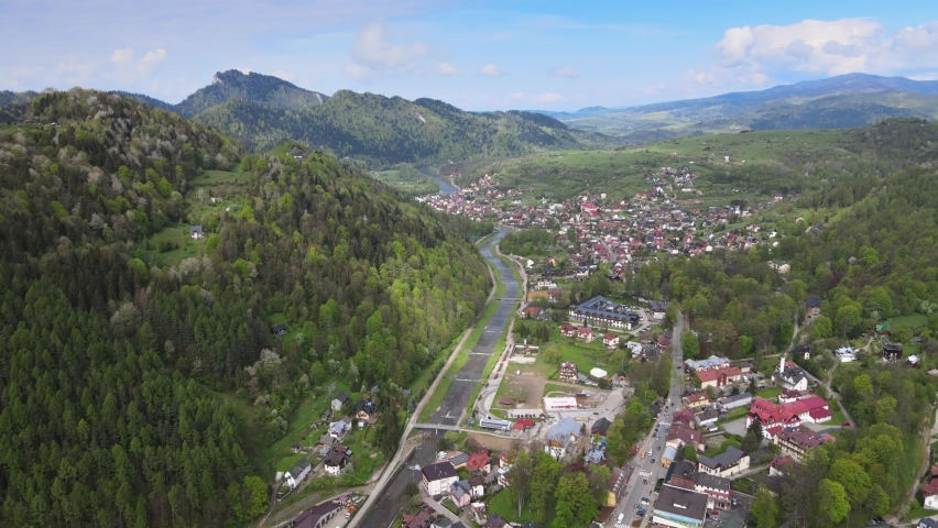 Poland flight mouintains Drone Szczawnica