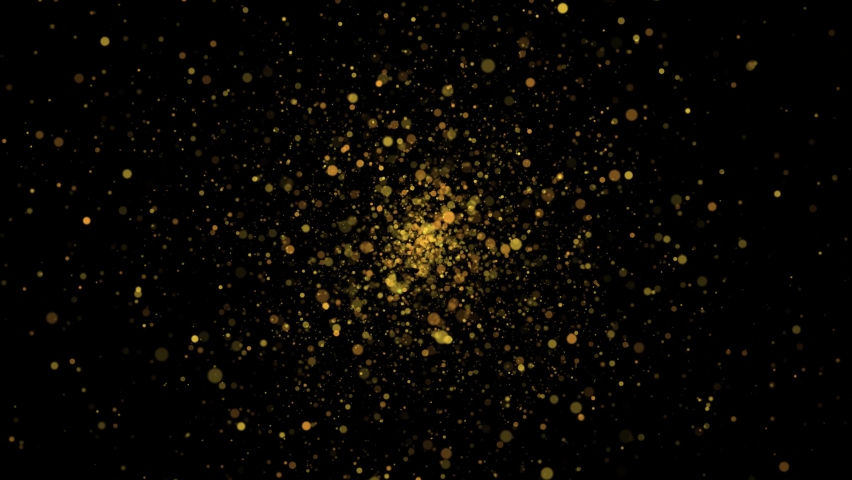 Dark brown background sparkling waves, deep depths particles Seamless loop Animation. The particles are golden light lines. Gold Dust Waves. Particle from below. Particle gold dust