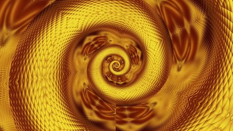 3D endless Spiral with gold texture ideal for live wallpapers, screen savers, stage backgrounds, vj and dj. 