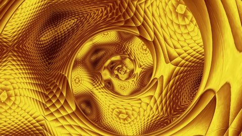 3D endless Spiral with gold texture ideal for live wallpapers, screen savers, stage backgrounds, vj and dj.
