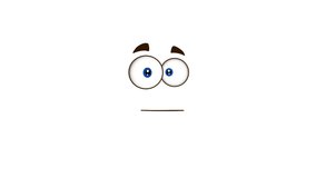 Animated Looping Funny Cartoon Face Emoticon, 4K Fun Character Motion Graphic Design. Perfect for Your Photos, Videos, Presentations, Openers.