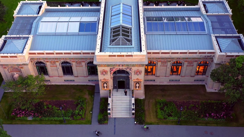 Renewed old house in City park of Budapest. Original name is Olof Palme house. New name is The millenium house what decorated with famous Zsolnay Piro granite tiles.