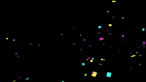 Colorfull Confetti Falling Animation On Screen Stock Footage Video (100 ...