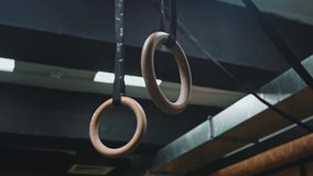 gymnastic rings in the gym