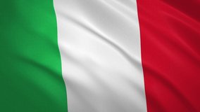 Italy . Waving Flag Video Background