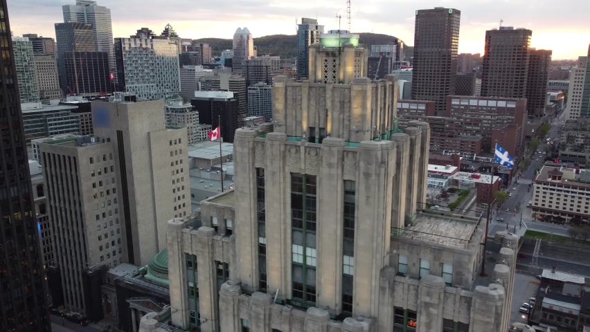 Old Montreal- Alfred Building Aerial (Trademarks Removed)