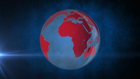Animation of red globe spinning over blue background. global connections, digital interface and technology concept digitally generated video. - Powered by Shutterstock - Get 15% off with code: PIKWIZARD15