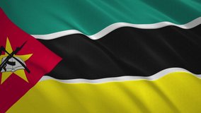 Mozambique . Waving Flag Video Background