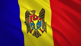 Moldova . Waving Flag Video Background
