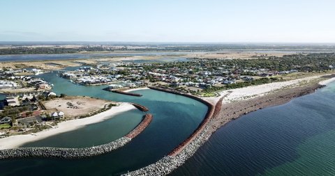 Aerial View Of Port Geographe Marina And Suburb Of Geographe, Busselton, Western Australia.