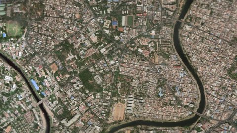 Satellite Map Of Chennai Chennai Stock Video Footage - 4K And Hd Video Clips | Shutterstock